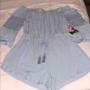 Baby blue romper